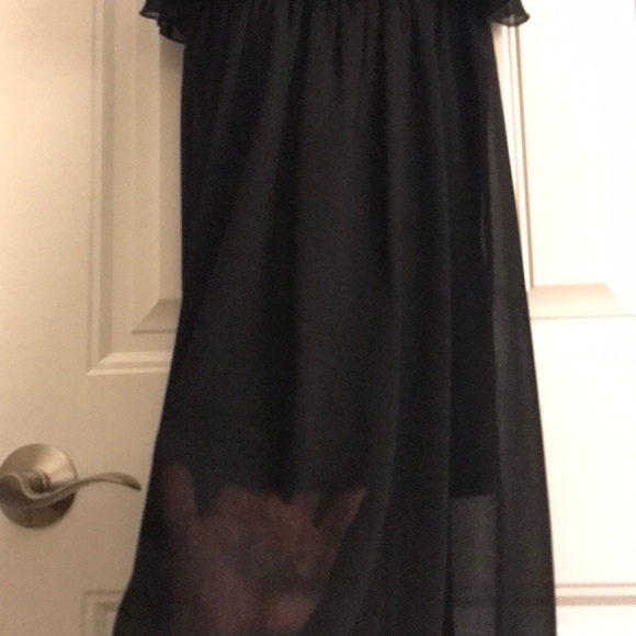 Black sheer flowy dress - Picture 4 of 4